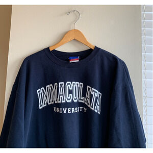 Vintage 90s y2k Immaculata University Pennsylvania Champion Crewneck Sweatshirt